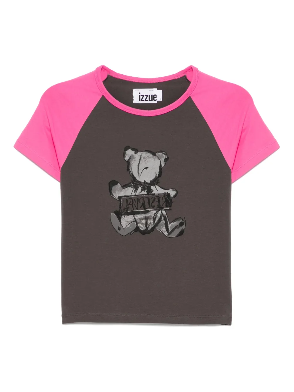 Izzue T-shirt met grafische print Bruin