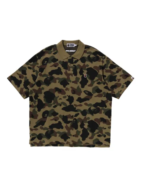 A BATHING APE® camouflage-print polo shirt