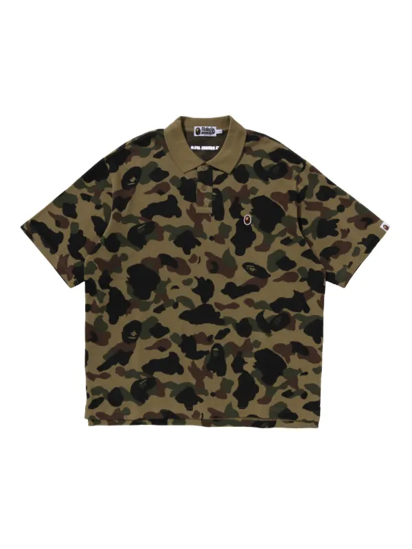 A Bathing Ape bape ポロシャツ グリーンカモ A BATHING APE® カモフラージュ ポロシャツ | グリーン