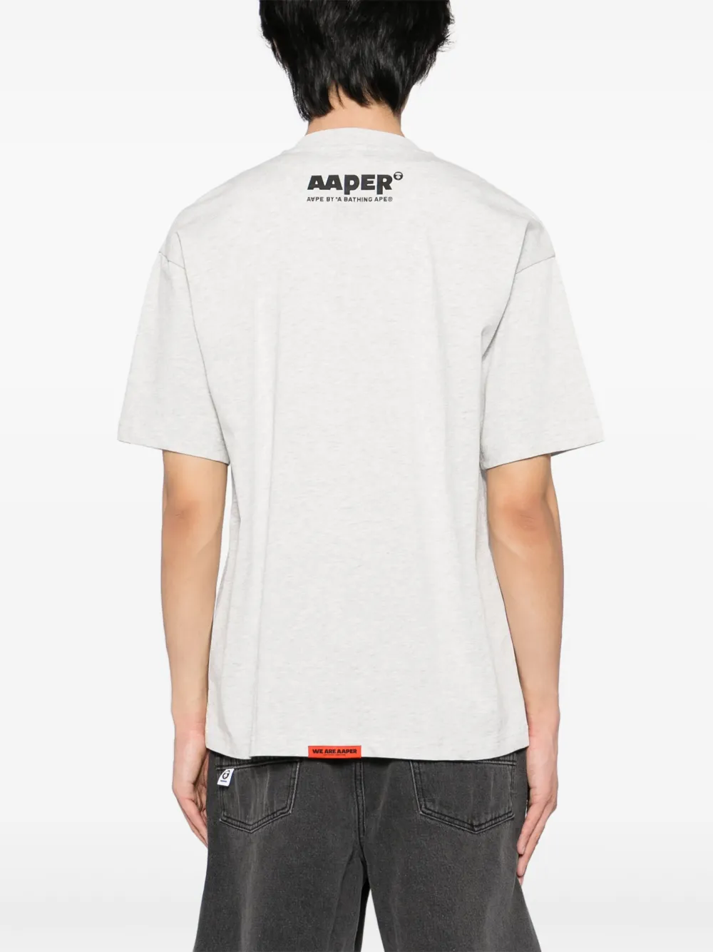 AAPE BY *A BATHING APE T-shirt met grafische print Grijs