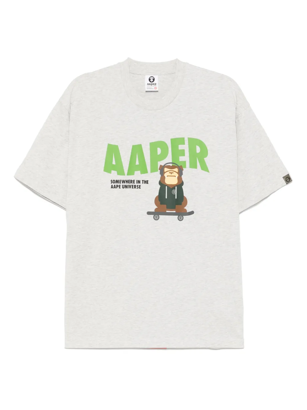 AAPE BY *A BATHING APE® playera con estampado gráfico | gris | Image 1