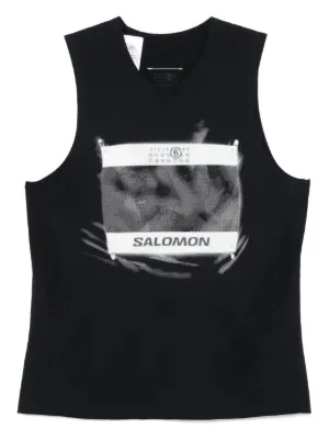 MM6 Maison Margiela リブニット タンクトップ | ブラック | FARFETCH JP