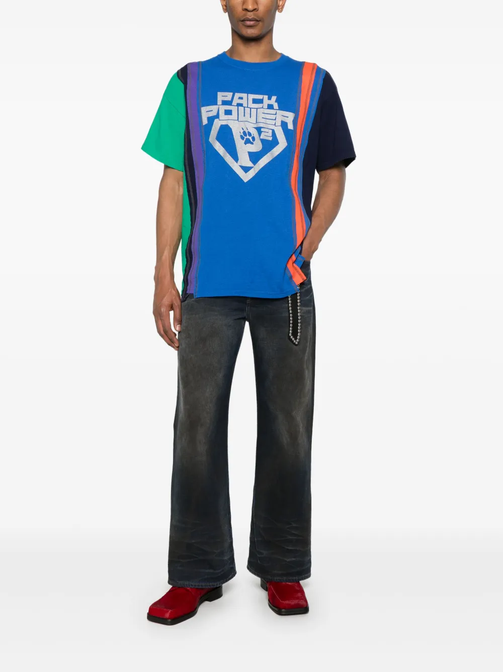 Needles 7 Cut T-shirt Blauw