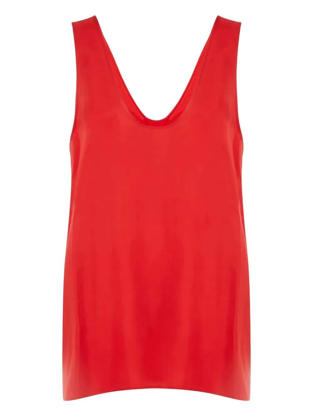 Another Tomorrow top con cuello en V | rojo | Image 1