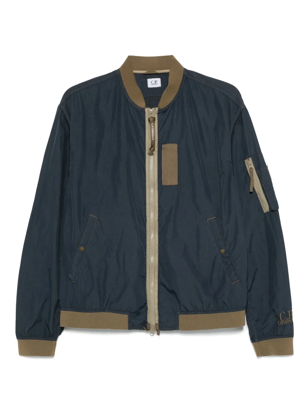 C.P. Company Bomberjack met geborduurd logo Blauw