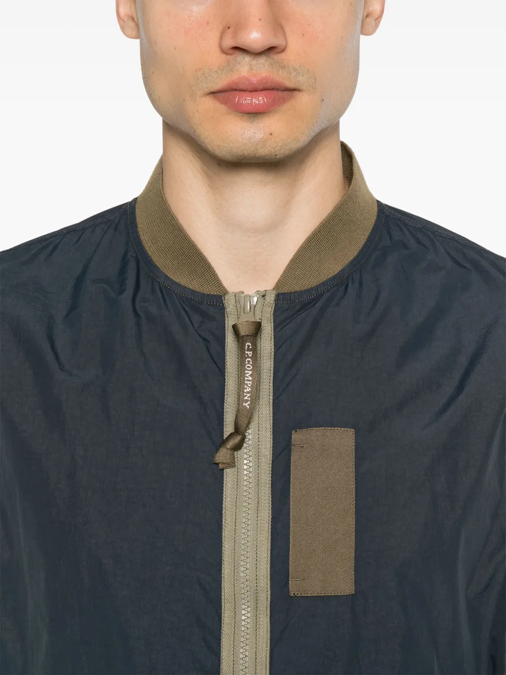 C.P. Company Bomberjack met geborduurd logo Blauw