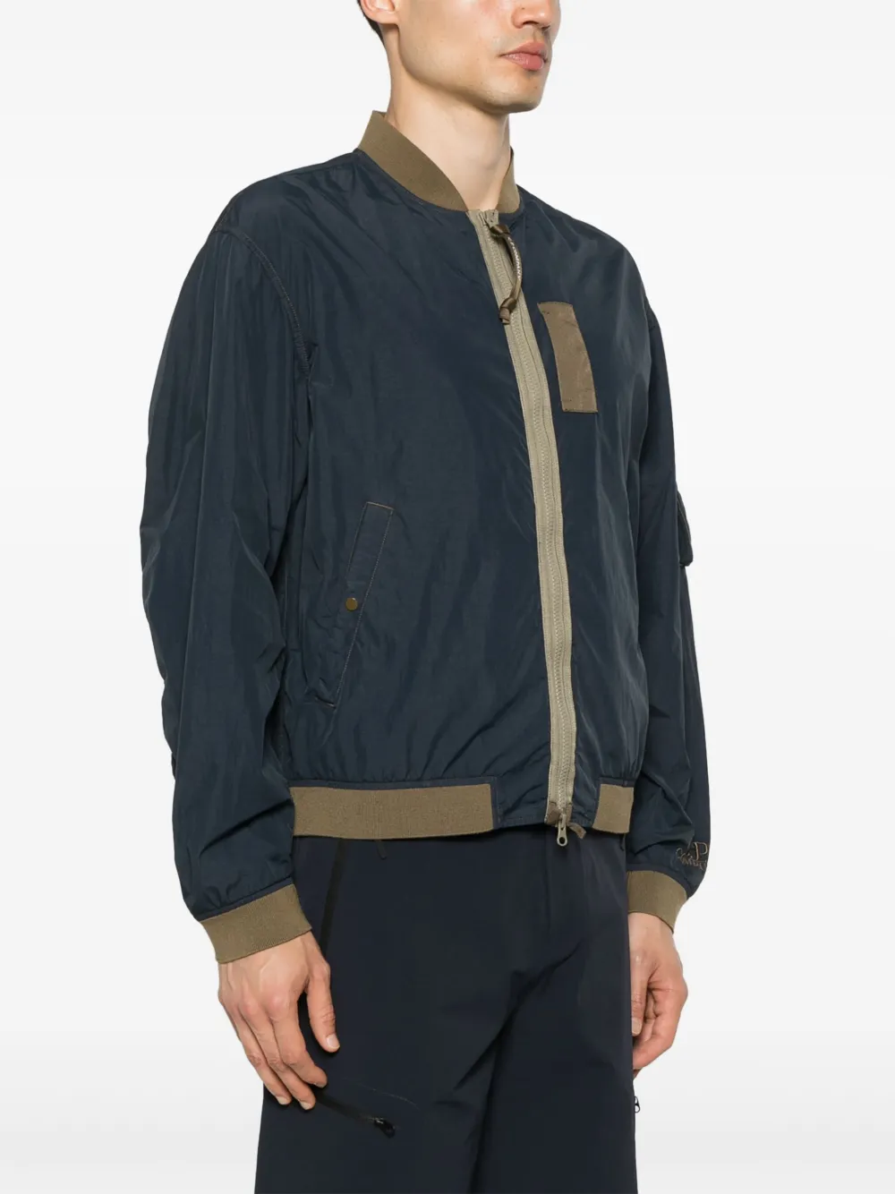 C.P. Company Bomberjack met geborduurd logo Blauw