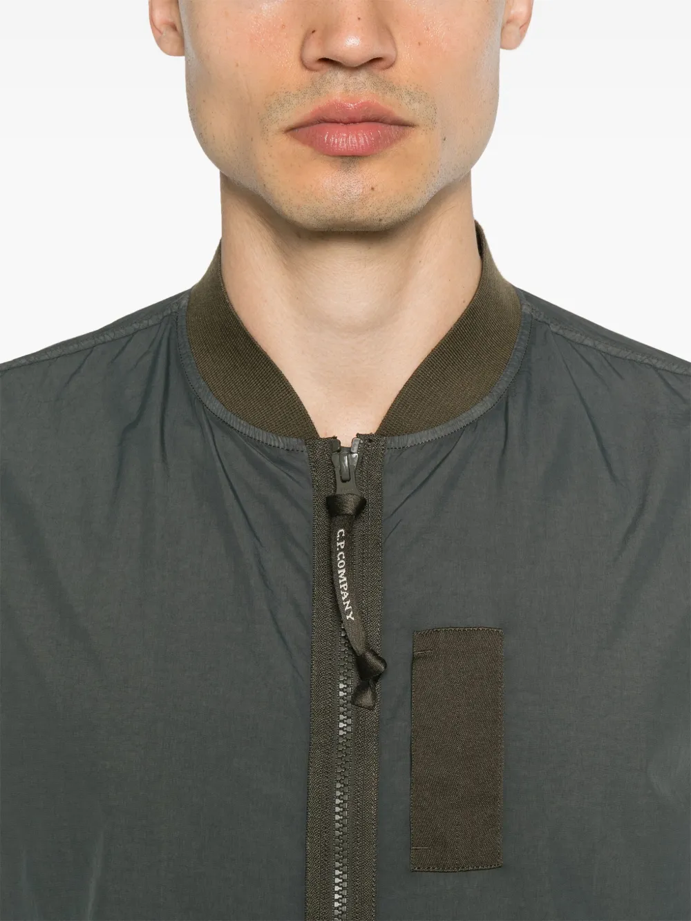C.P. Company Bomberjack met geborduurd logo Grijs