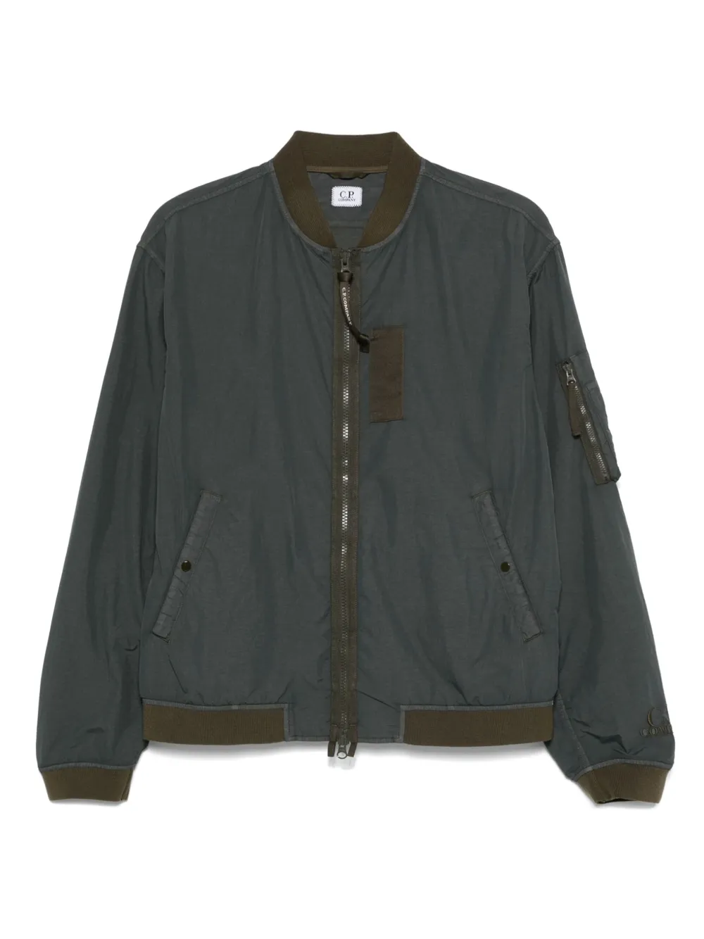 C.P. Company Bomberjack met geborduurd logo Grijs