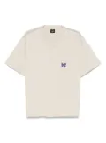 Needles butterfly-embroidered T-shirt - Neutrals