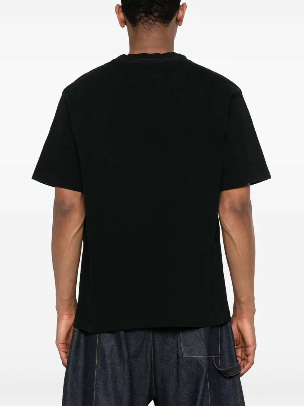 Needles T-shirt met geborduurde vlinder Zwart