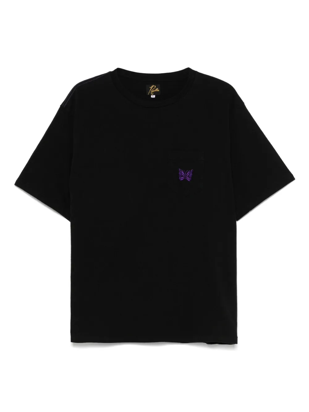 Needles butterfly-embroidered T-shirt | Black | Image 1