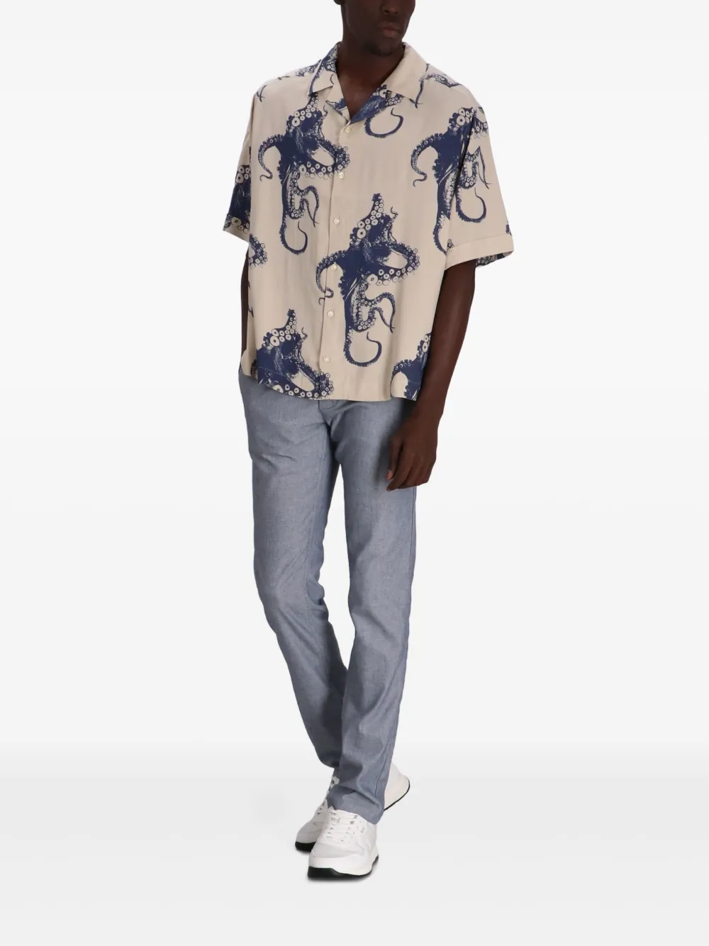 BOSS Pantalon Blauw