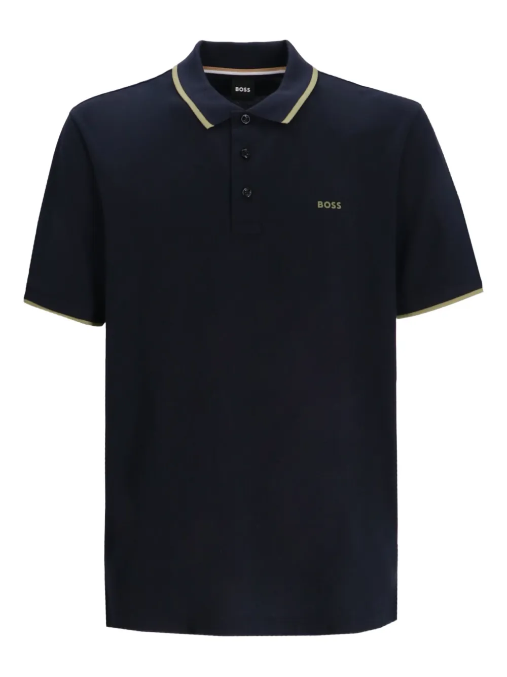 BOSS Paddy contrasting-collar polo shirt | Blue | Image 1