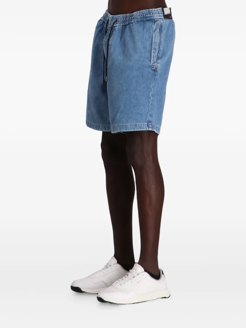BOSS Denim shorts Blauw