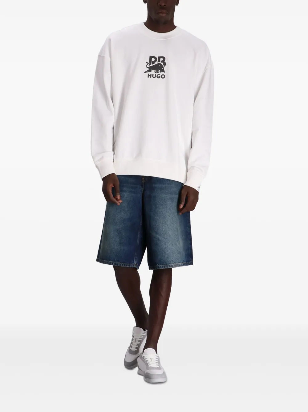 HUGO Denim bermuda shorts Blauw