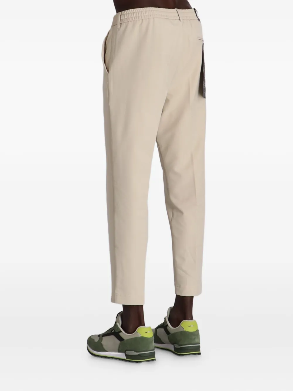 BOSS Bardon broek met elastische tailleband Beige