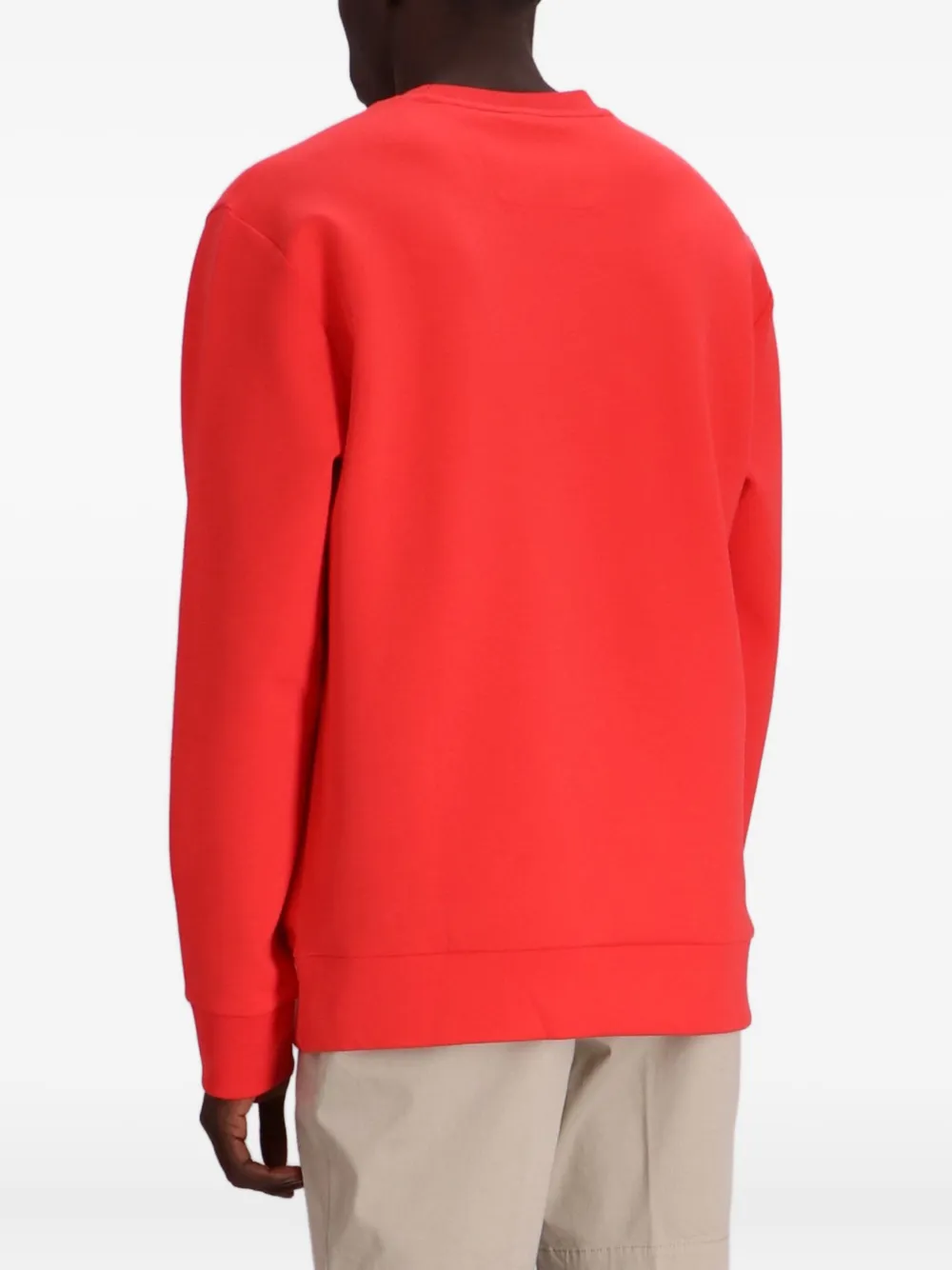 BOSS Salbo sweater met logo-reliëf Rood