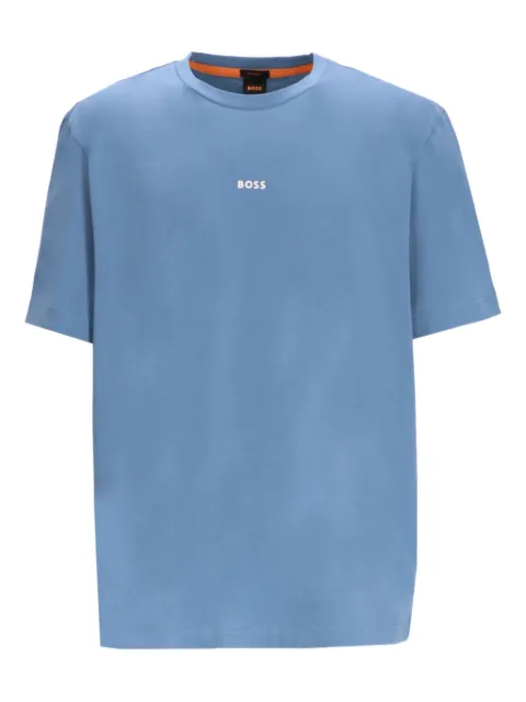 BOSS logo-embroidered T-shirt