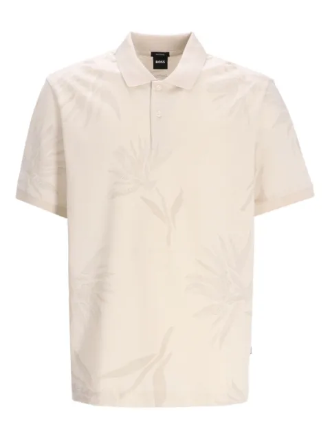 BOSS Parris floral-patterned polo shirt