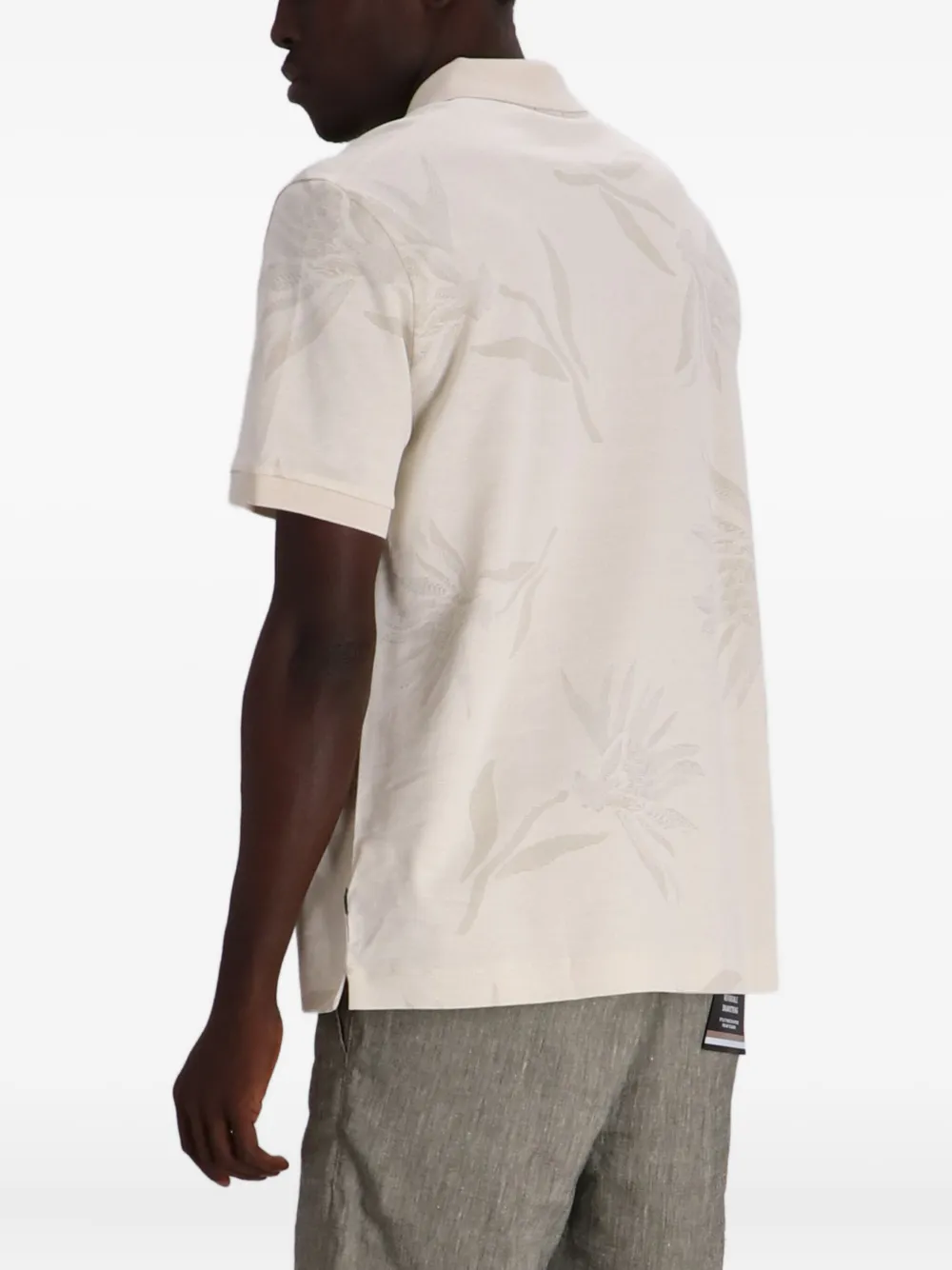 BOSS Paris poloshirt met bloemenpatroon Beige