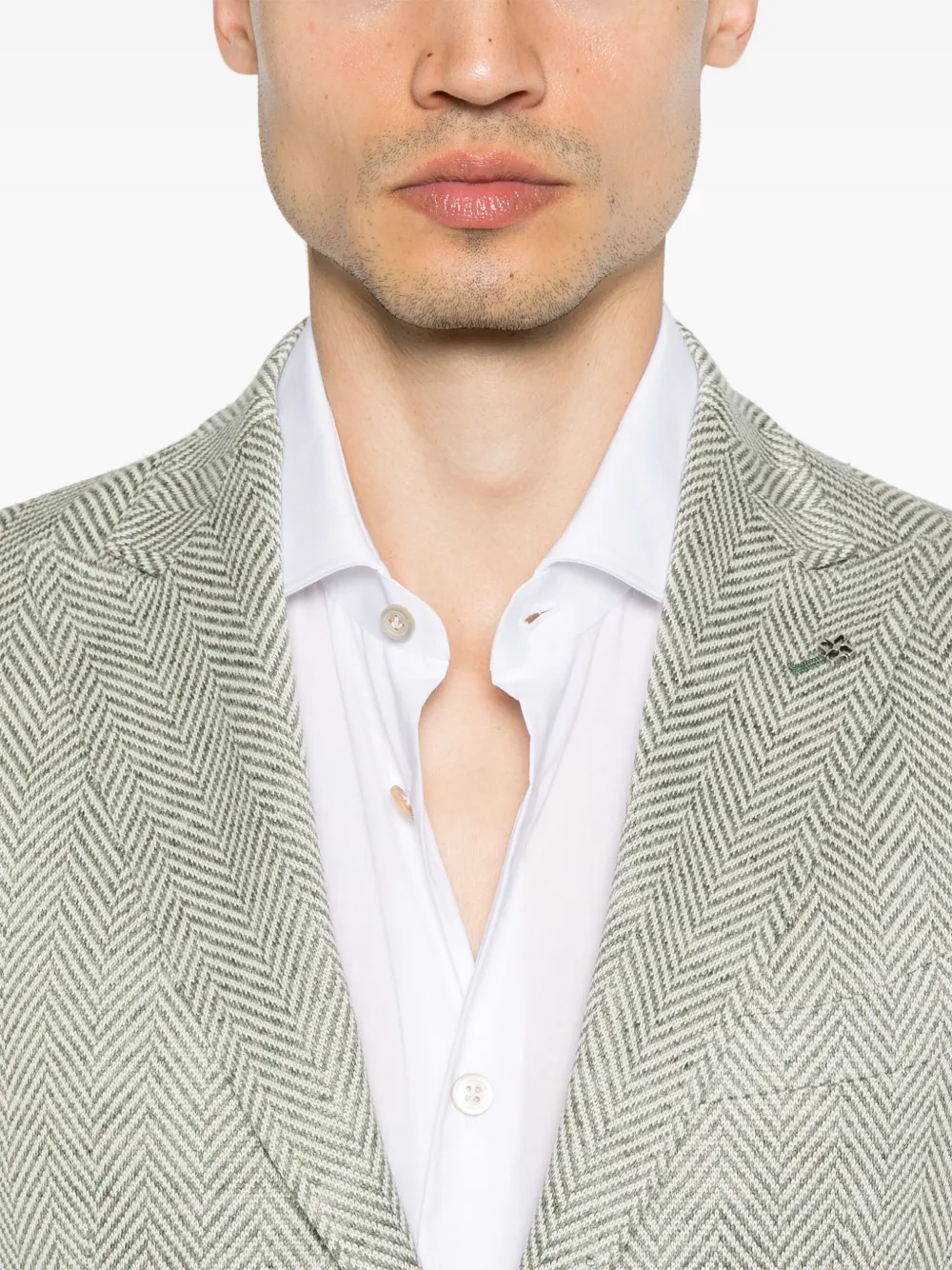 Tagliatore Blazer met visgraatpatroonn Groen