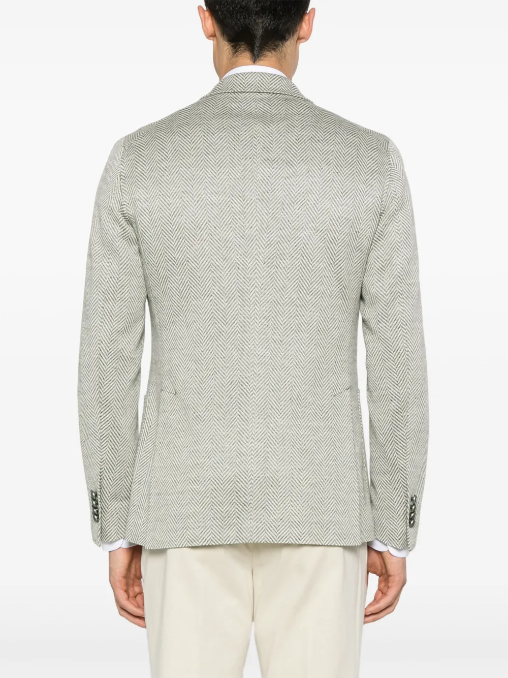 Tagliatore Blazer met visgraatpatroonn Groen