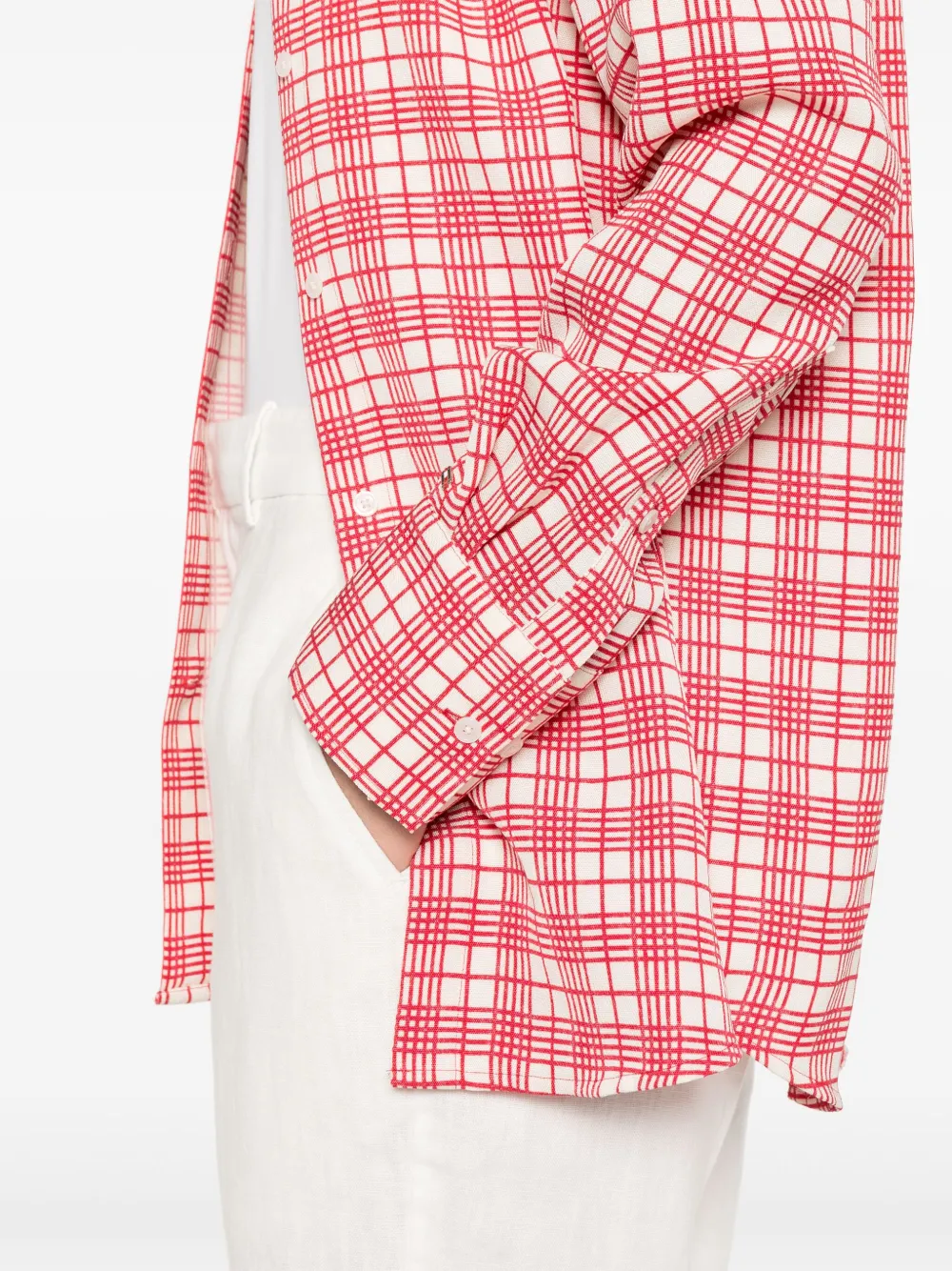 Tommy Hilfiger Geruit blouse Roze