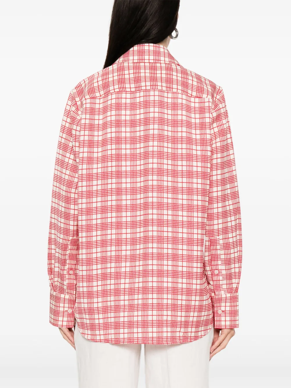Tommy Hilfiger Geruit blouse Roze