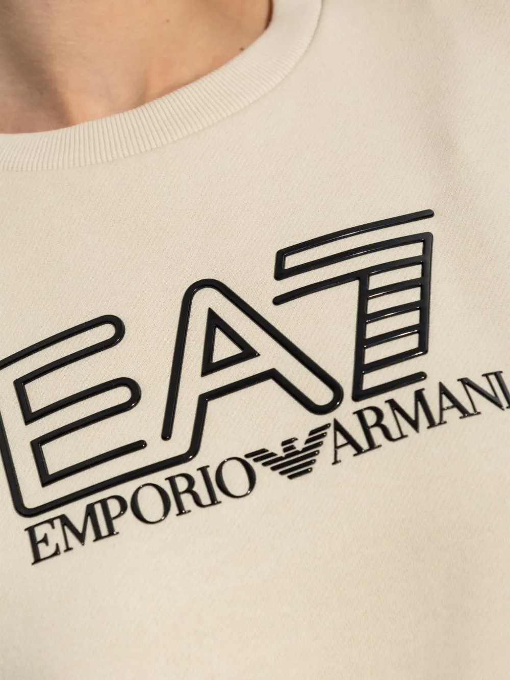 Ea7 Emporio Armani Sweater met logoprint Beige