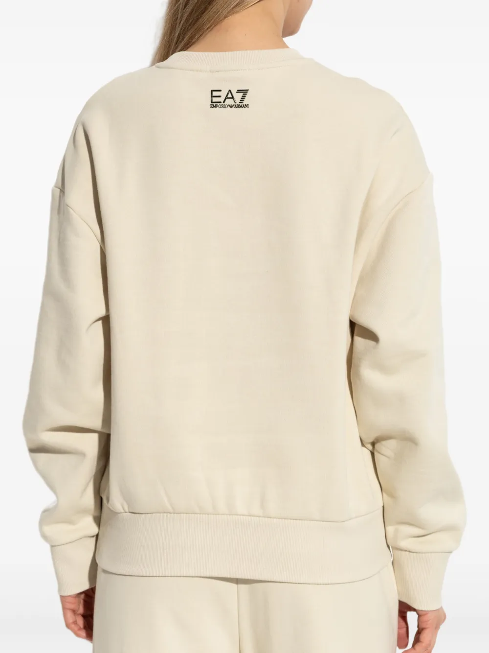 Ea7 Emporio Armani Sweater met logoprint Beige