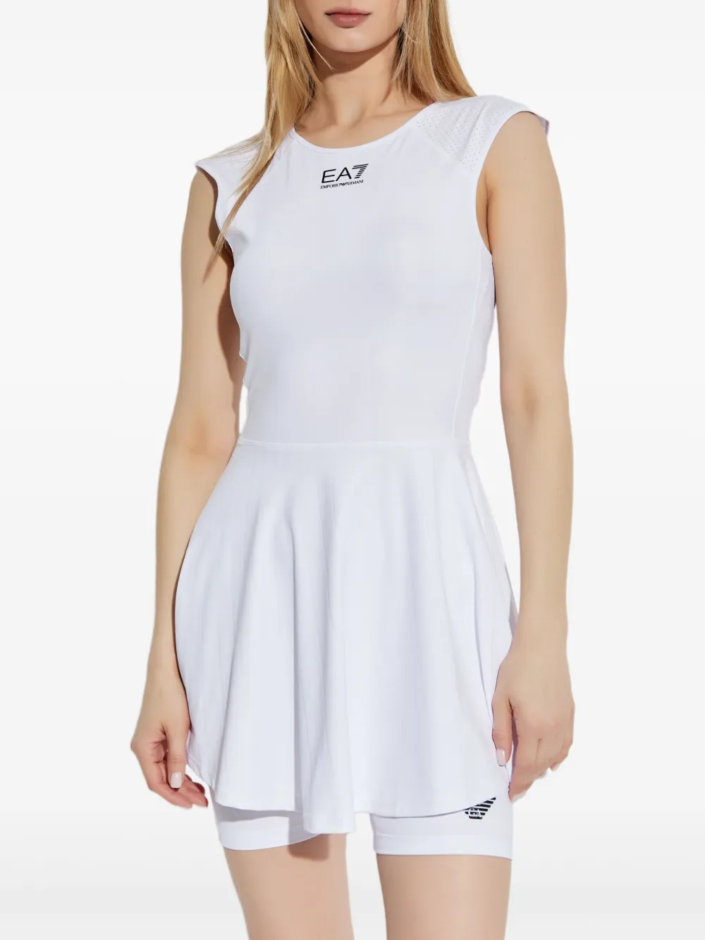 EA7 LOGO-PRINT DRESS