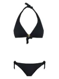 Emporio Armani logo-plaque bikini set - Black