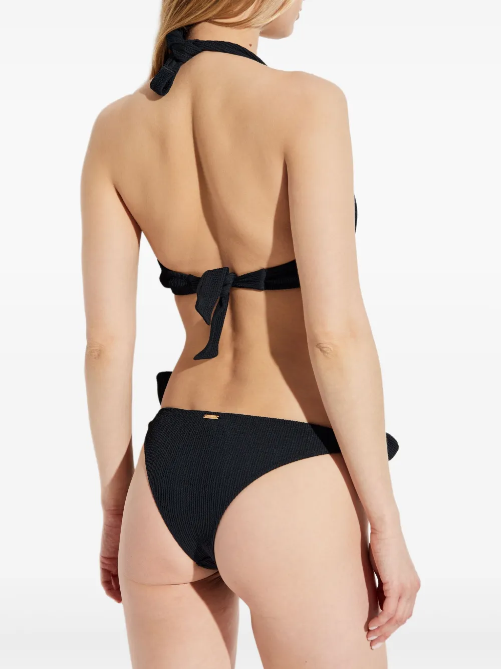 Emporio Armani logo-plaque bikini set Zwart