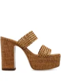 Casadei 120mm woven-platform sandals - Neutrals