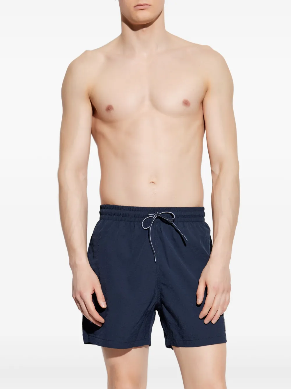 Emporio Armani Zwembroek met logopatch Blauw