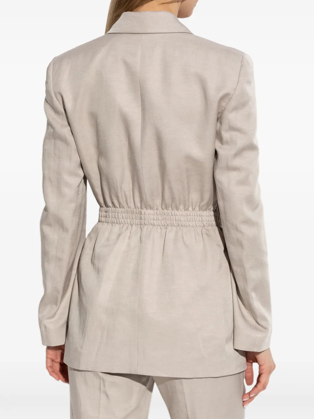 Emporio Armani Jas met riem Beige