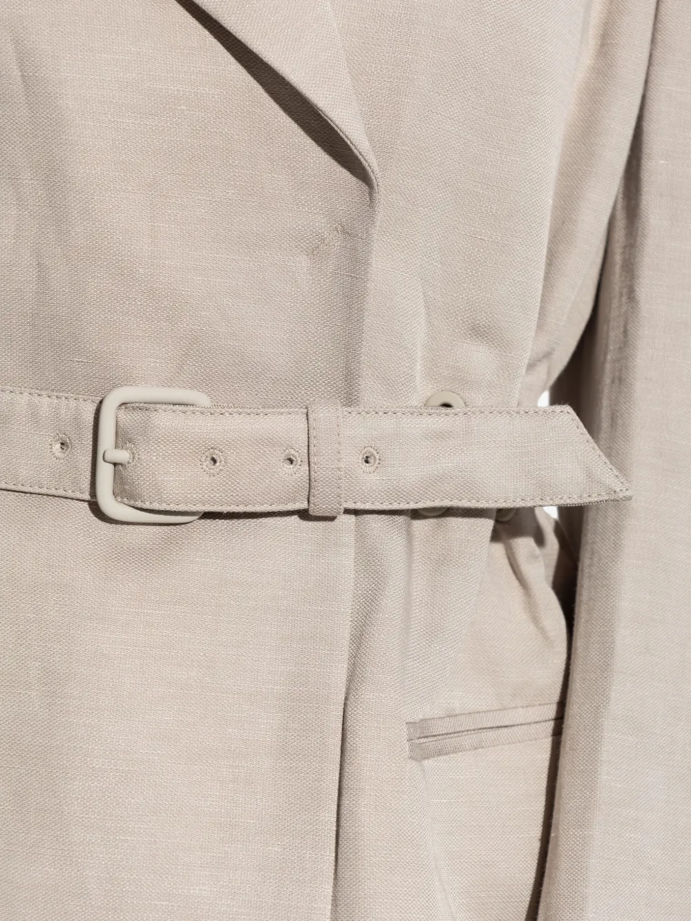 Emporio Armani Jas met riem Beige