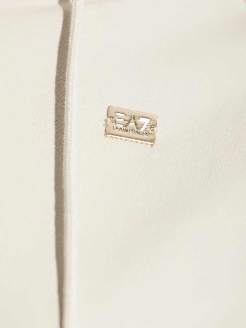 Ea7 Emporio Armani Hoodie met rits Beige