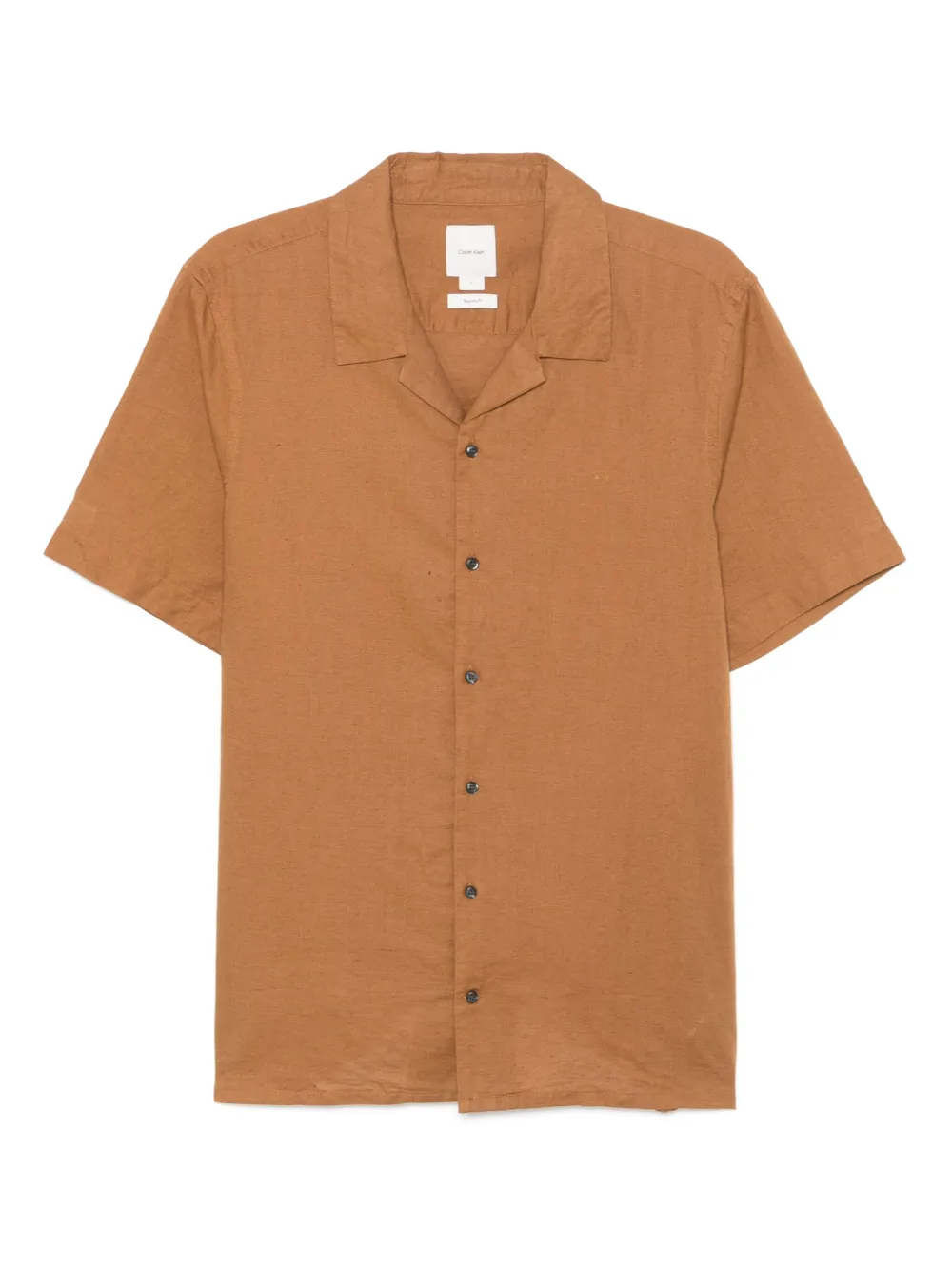 Calvin Klein logo-embroidered shirt - ブラウン Calvin Klein logo-embroidered shirt - ブラウン