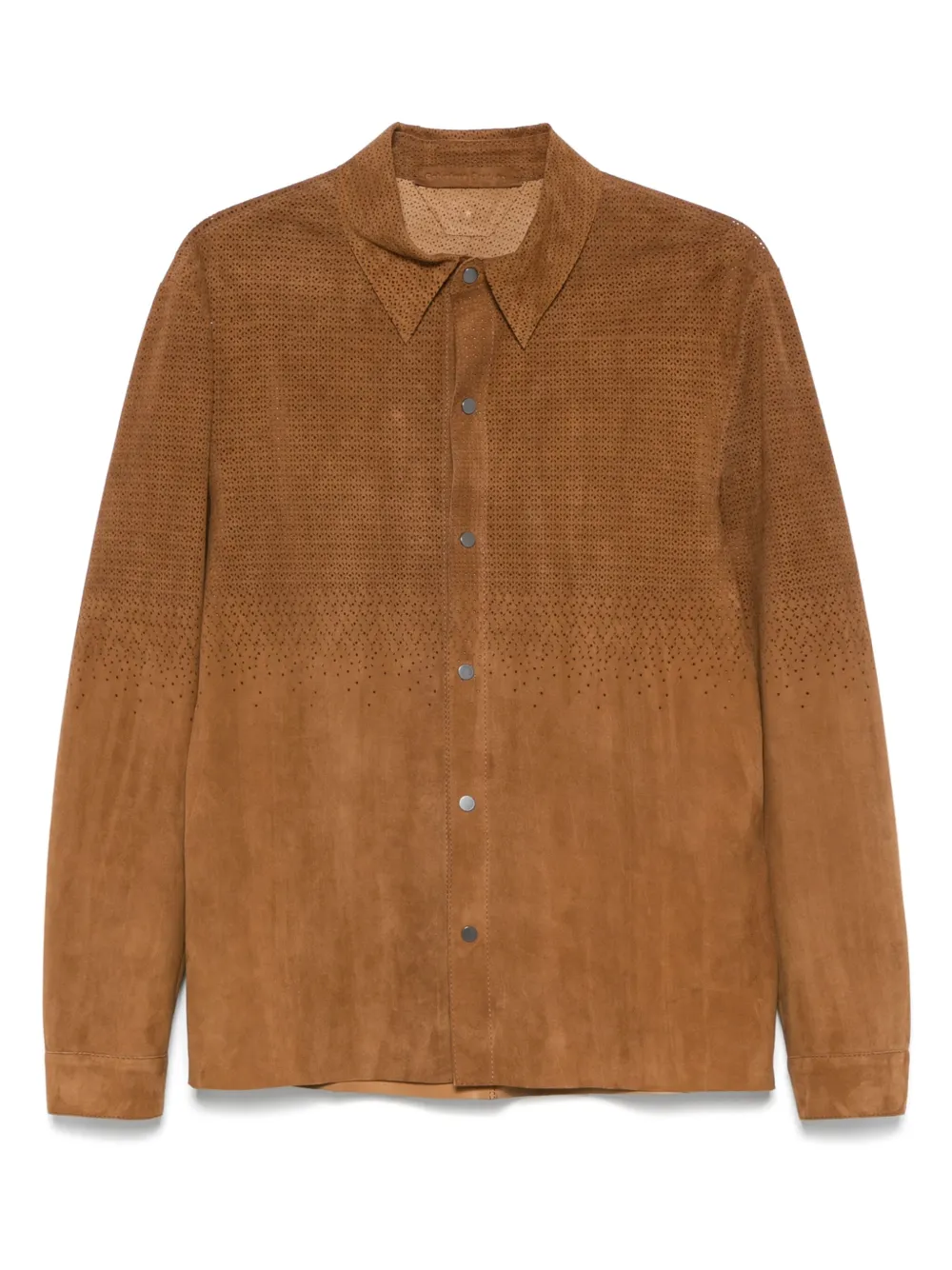 Salvatore Santoro perforated overshirt | Brown | Image 1
