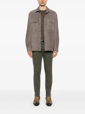 Tシャツ・カットソー Salvatore Santoro SS25 Shirts (48072 D BEIGE) Beige suede shirt Salvatore Santoro - men - SALVATORE