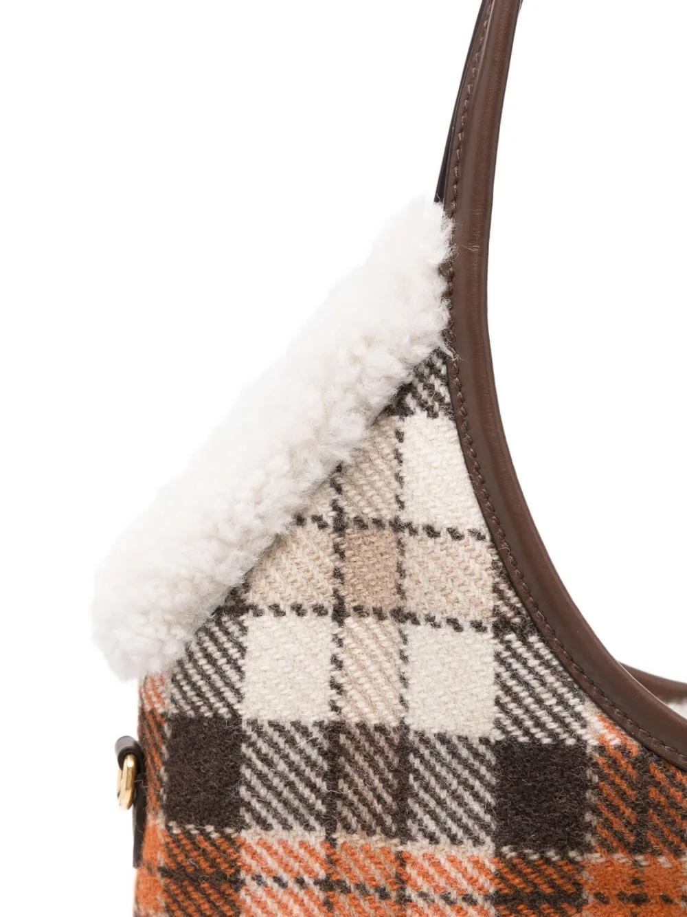 Miu Shopper met tartan ruit Bruin
