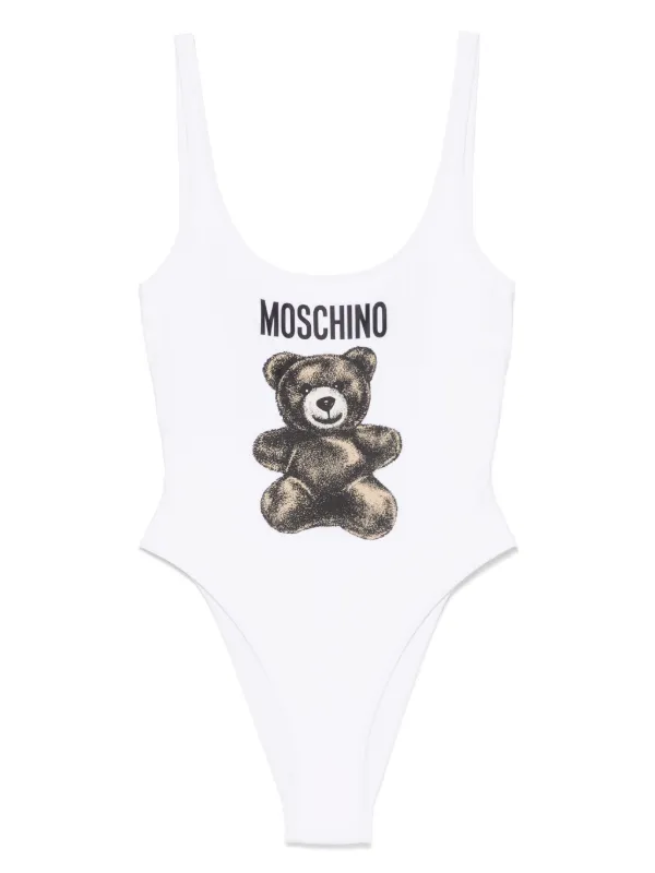 Moschino テディベアプリントワンピース水着 Moschino テディベアプリント ワンピース水着 | ホワイト