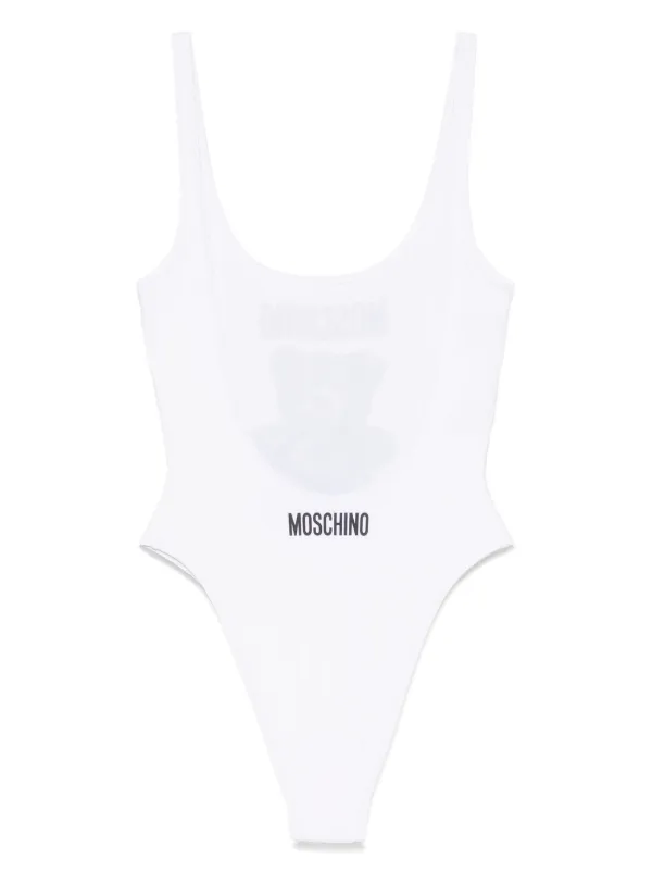 Moschino テディベアプリントワンピース水着 Moschino テディベアプリント ワンピース水着 | ホワイト