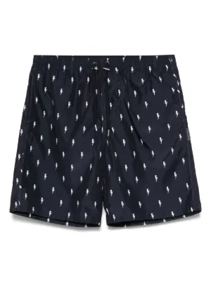 FENDI FF-logo Print Swim Shorts | Black | FARFETCH ID