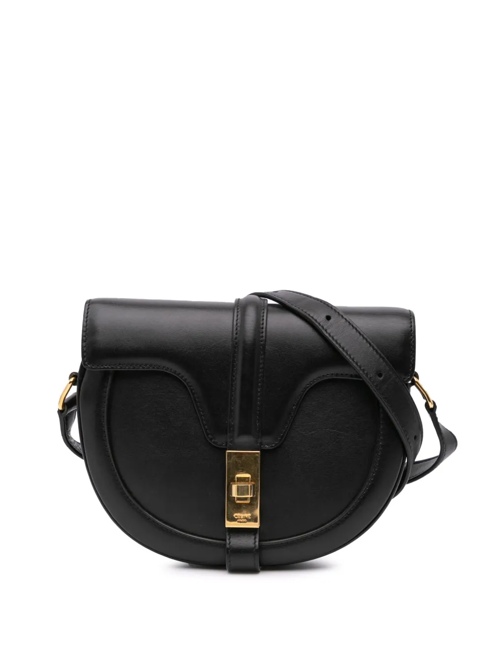 Céline Pre-Owned 2019 スモール カーフスキン ブザス 16 ショルダーバッグ - ブラック Céline Pre-Owned 2019 スモール カーフスキン ブザス 16 ショルダーバッグ - ブラック