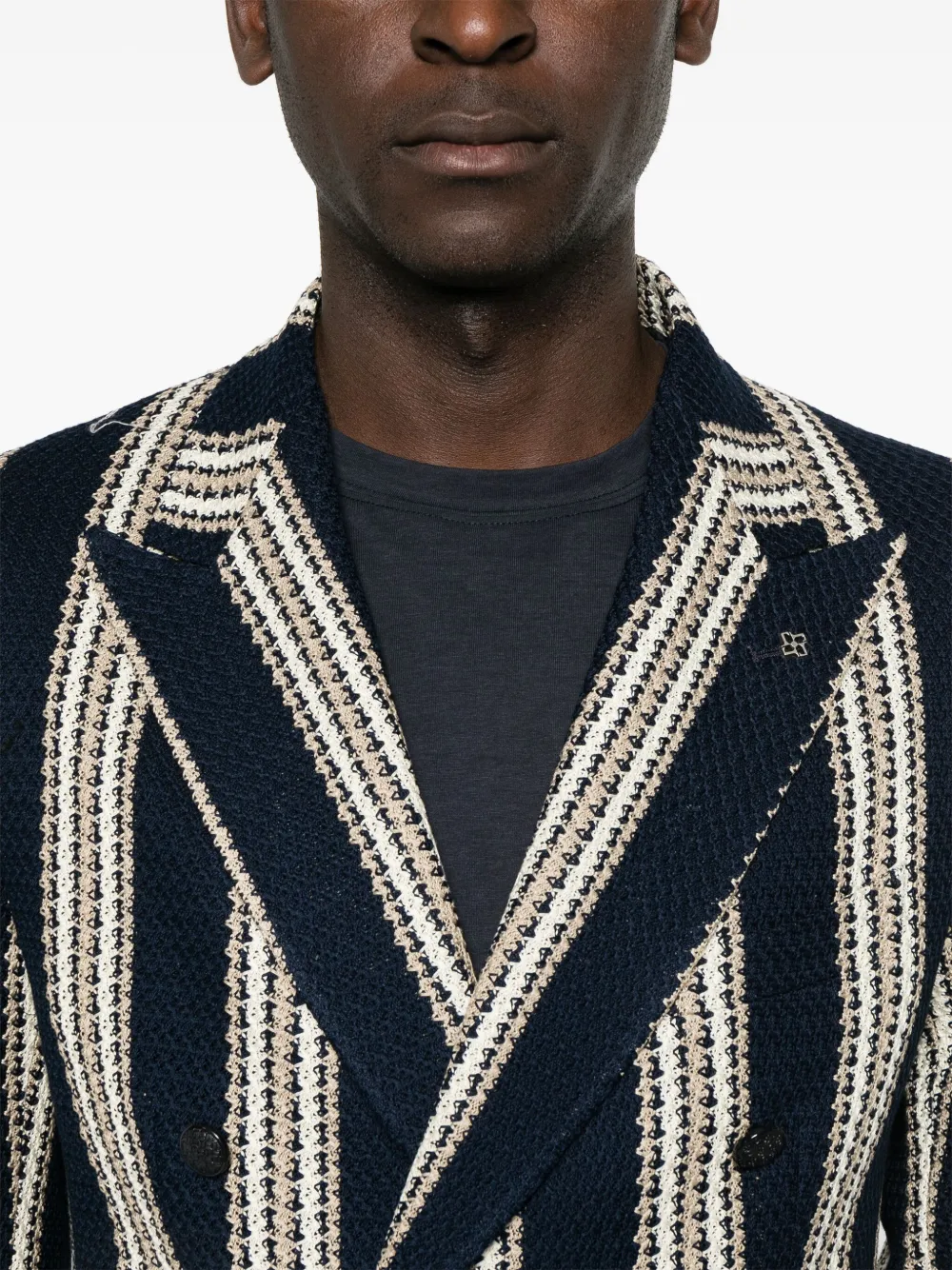 Shop Tagliatore Striped Blazer