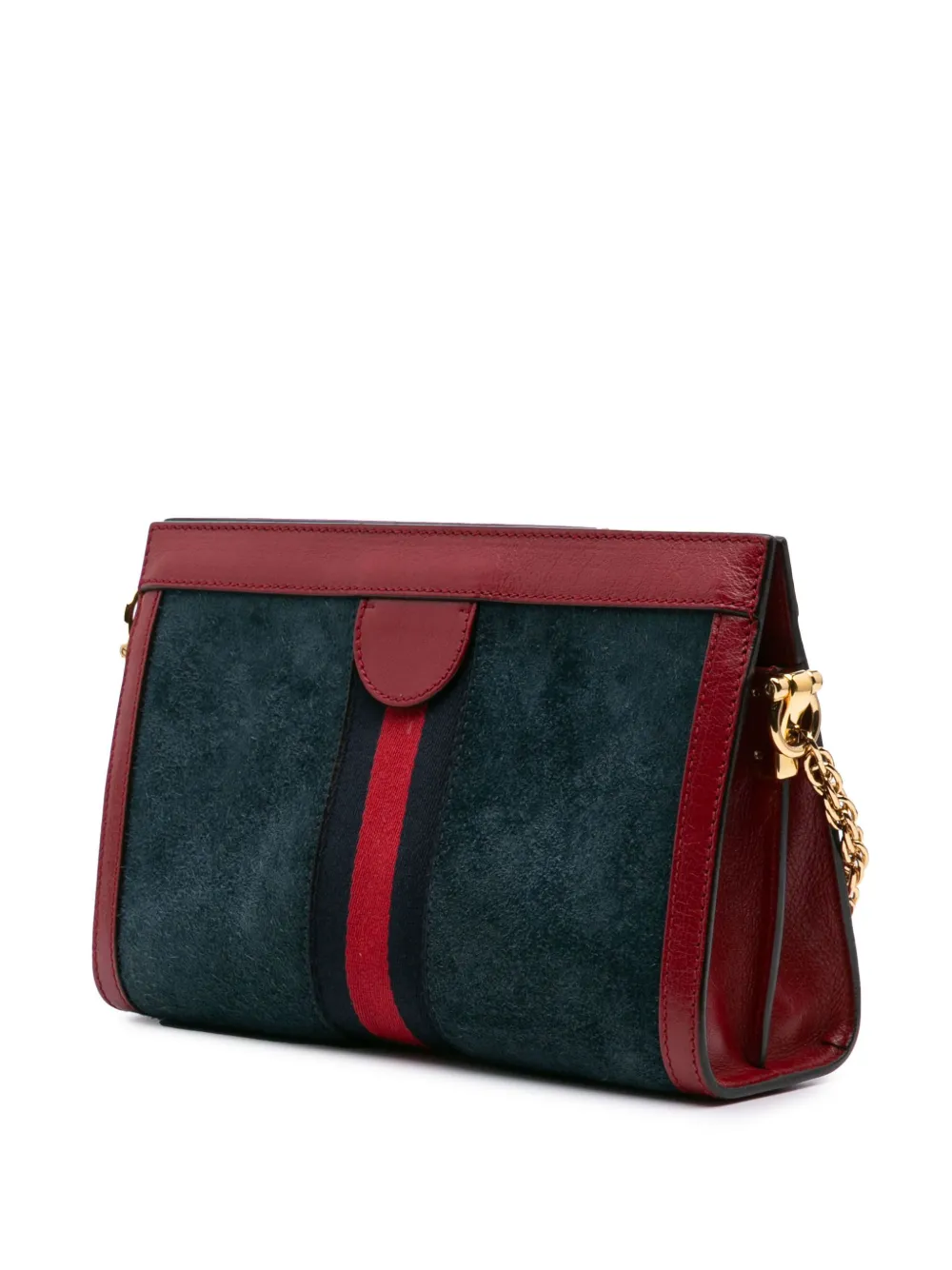 Gucci Pre-Owned Borsa a tracolla Ophidia piccola in pelle scamosciata con catena 2016-2024 | Borse | Image 2