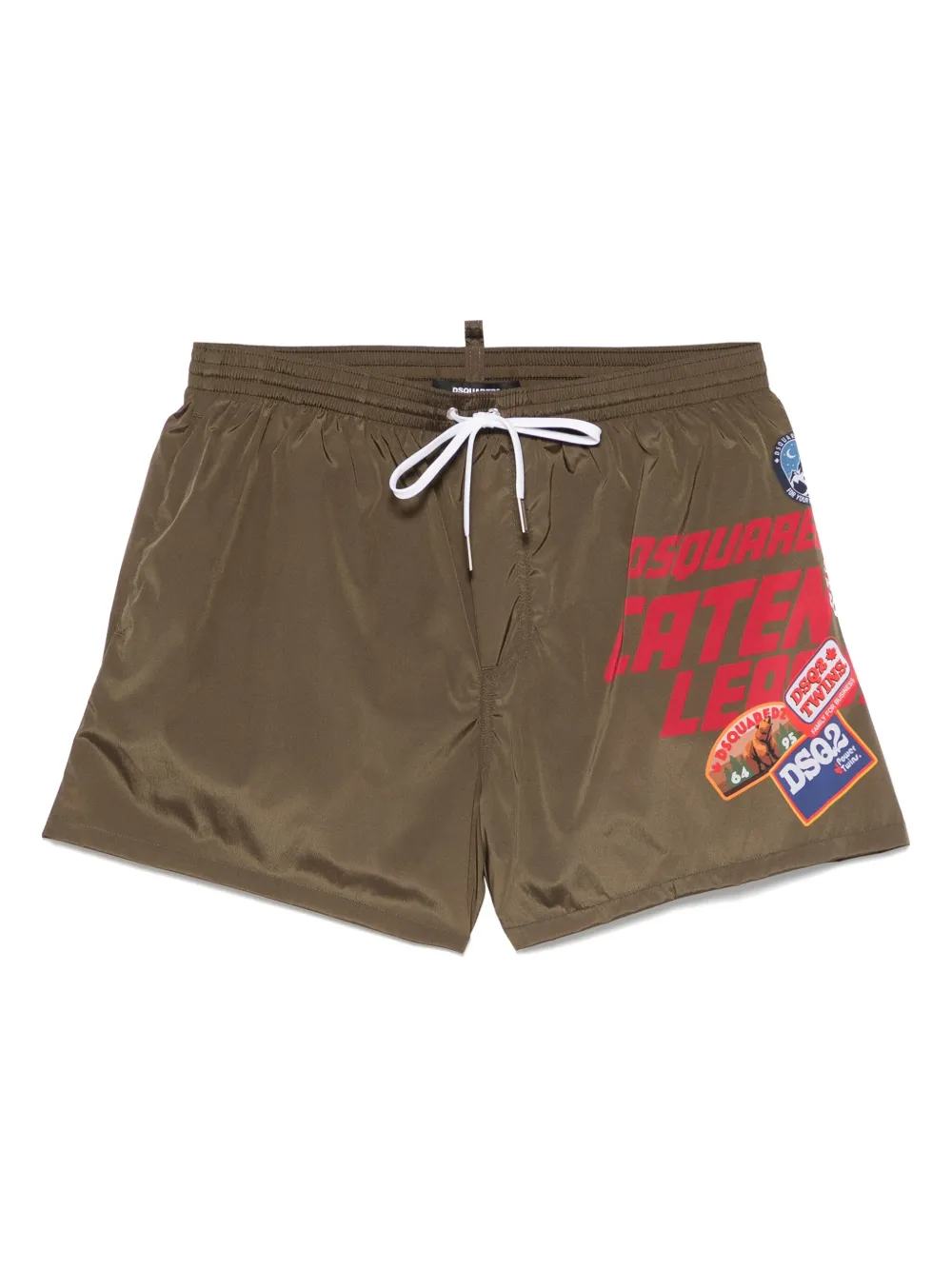 DSQUARED2 shorts de playa con logo estampado | verde | Image 1
